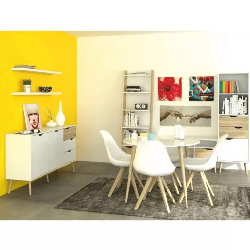 TV asztal/szekrény, tölgy sonoma / fehér, OSLO 75391