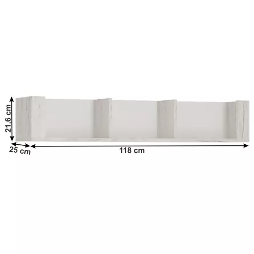 Polc typ 61, fehér craft, ANGEL