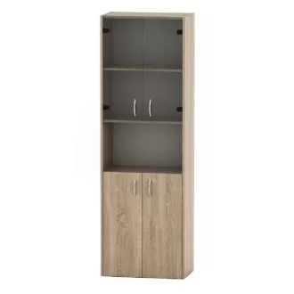 Vitrines könyvespolc, tölgy sonoma, TEMPO ASISTENT NEW 004