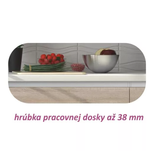 Alsó sarokszekrény, tölgy sonoma, LINE