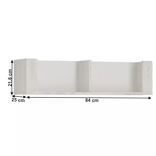Polc typ 62, fehér craft, ANGEL
