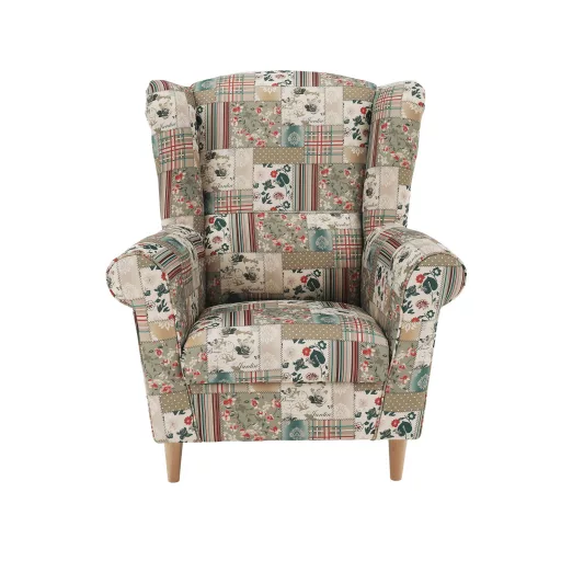 Füles fotel, szövet patchwork viorica 1, CHARLOT
