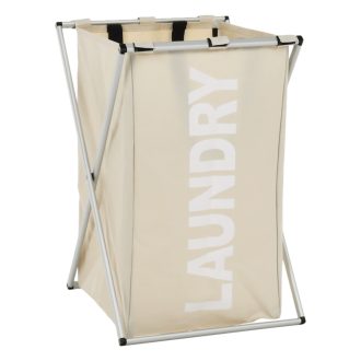   Szennyestartó kosár szövetből, szürke-bézs, LAUNDRY TYP 1