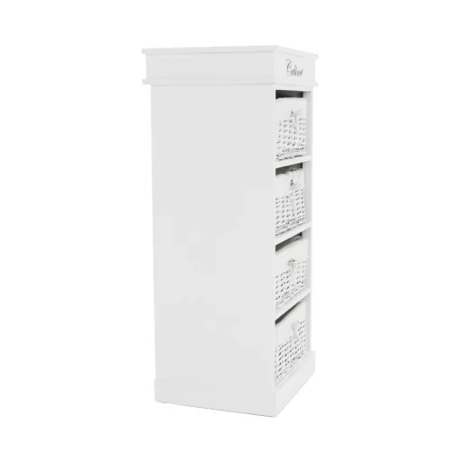 4-fiókos komód, fehér, BLANCO