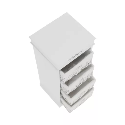 4-fiókos komód, fehér, BLANCO