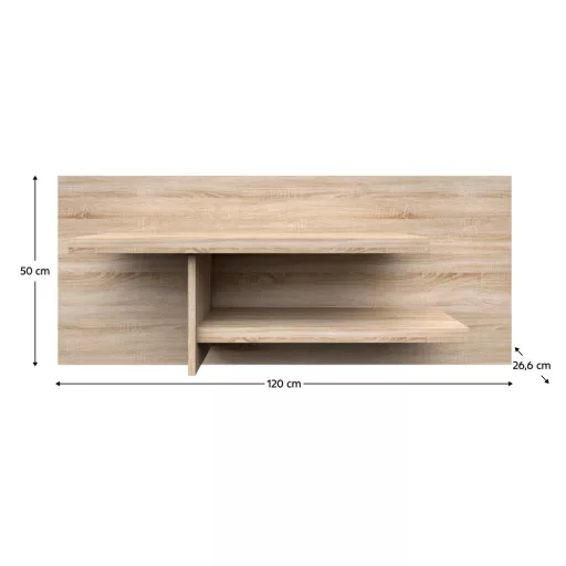 Fali polc, DTD laminált, tölgy sonoma, NORTY