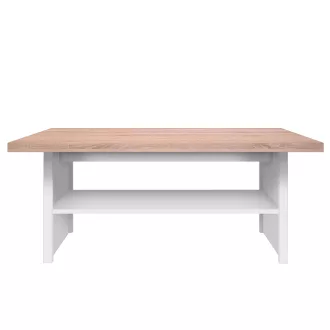   Dohányzóasztal 115, DTD laminált, fehér/tölgy sonoma, TOPTY TYP 18