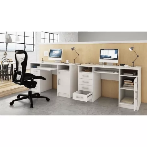 PC asztal, fehér, B9 NEW