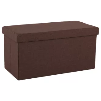 Összehajtható puff, barna szövet, ORELIA