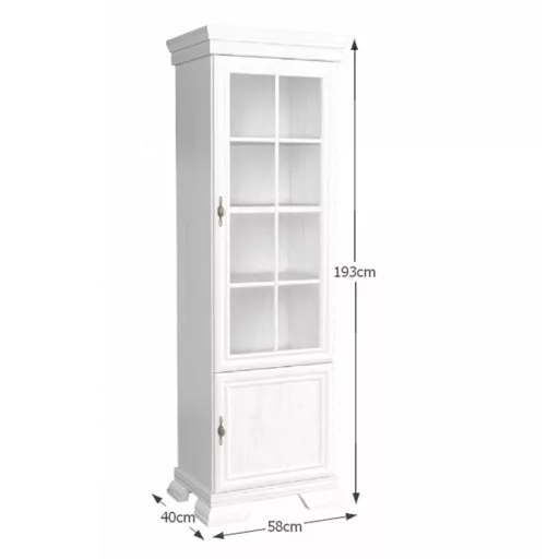 Vitrines szekrény KRW1, fenyő andersen, KORA