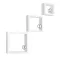 Polcok, 3 db, fehér, KVADRO New DR-WS-6103