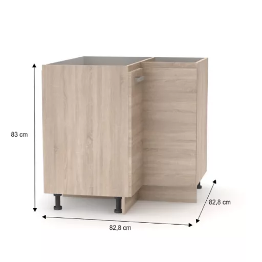 Alsó sarokszekrény, tölgy sonoma, univerzális, NOVA PLUS NOPL-061-RS