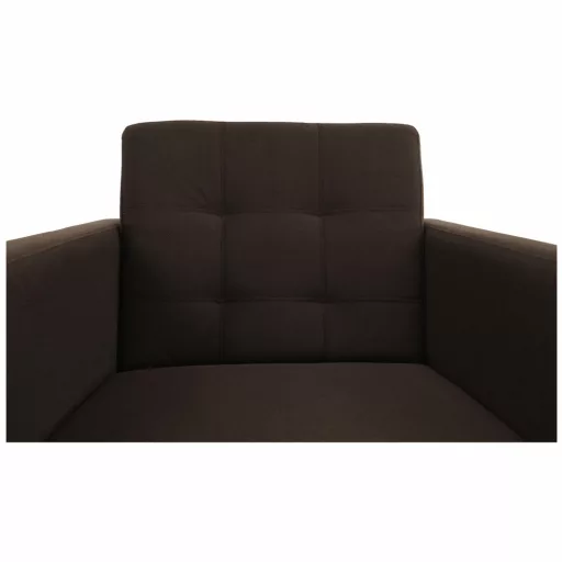 Szövetborítású fotel, barna (csokoládé), AMEDIA
