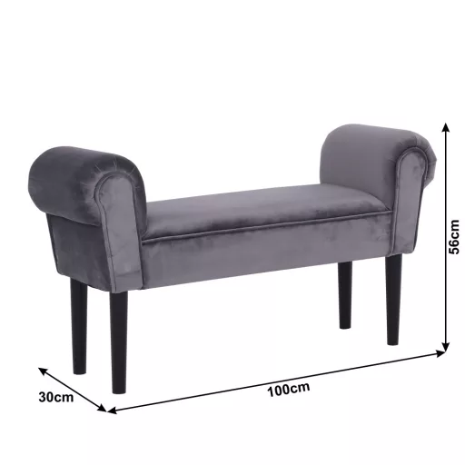 Lóca, Velvet szövet, szürke/fekete, BURDA