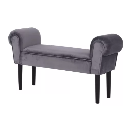 Lóca, Velvet szövet, szürke/fekete, BURDA