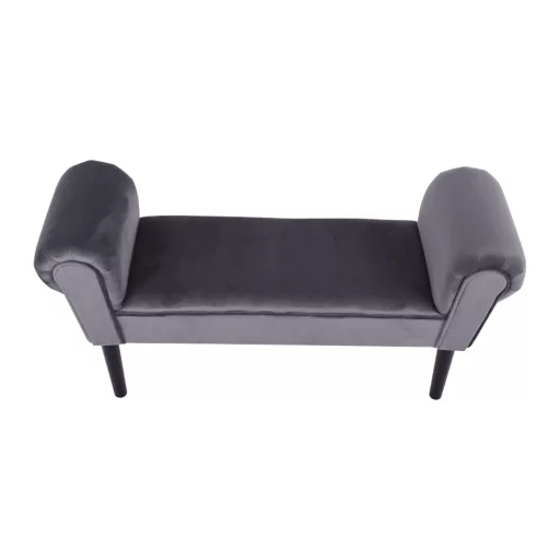 Lóca, Velvet szövet, szürke/fekete, BURDA