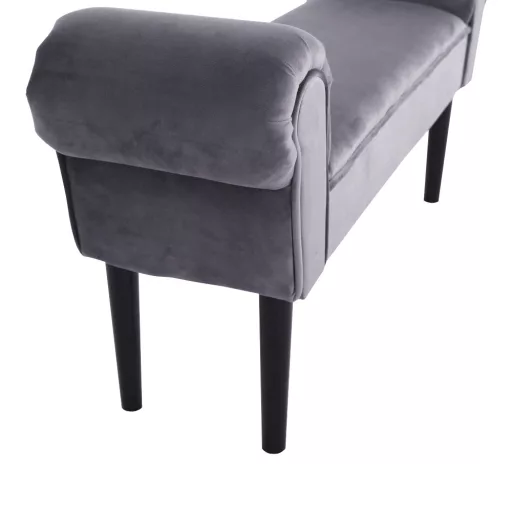 Lóca, Velvet szövet, szürke/fekete, BURDA