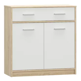 komód 2D1S, fehér/tölgy sonoma, TEYO