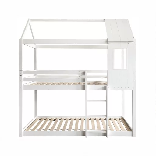 Montessori emeleteságy, fehér, 90x200, ATRISA