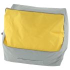 Babzsák, szürke / zöld szövet, ALIMOR