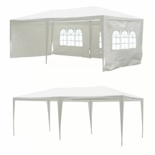 Kerti partisátor, fehér, 3x6 m, TEKNO TYP 2