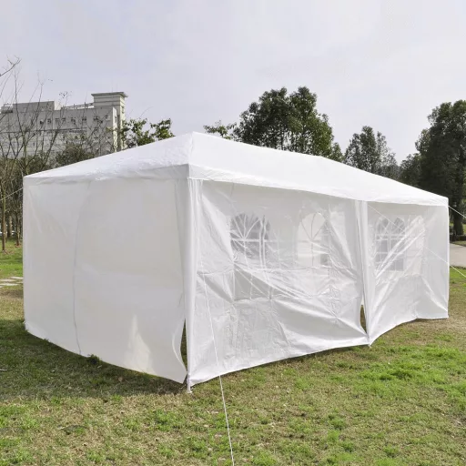 Kerti partisátor, fehér, 3x6 m, TEKNO TYP 2