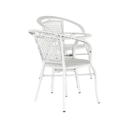 Kerti rattan szett 1+2, fehér, JENAR