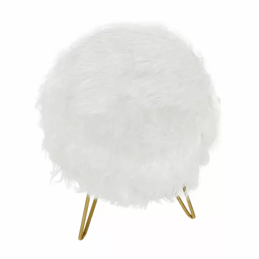 Puff, fehér/arany, JAMINA