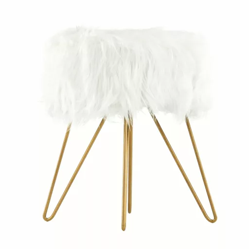 Puff, fehér/arany, JAMINA