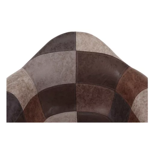 Dizájnos fotel, patchwork/bükk, TERST