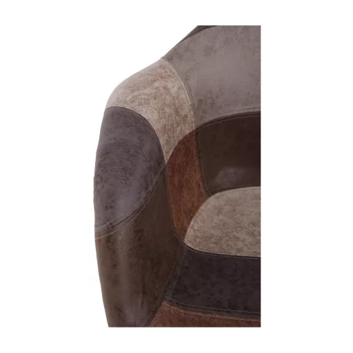Dizájnos fotel, patchwork/bükk, TERST