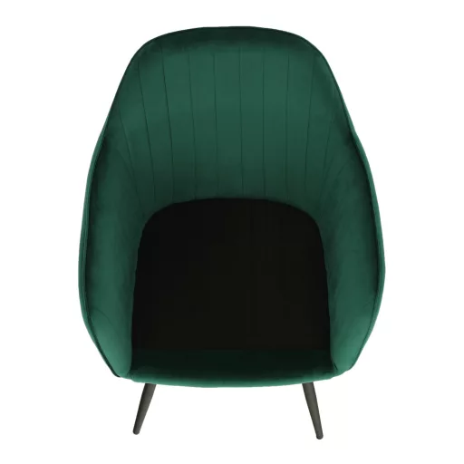 Dizájnos fotel, smaragd Velvet anyag, ZIRKON