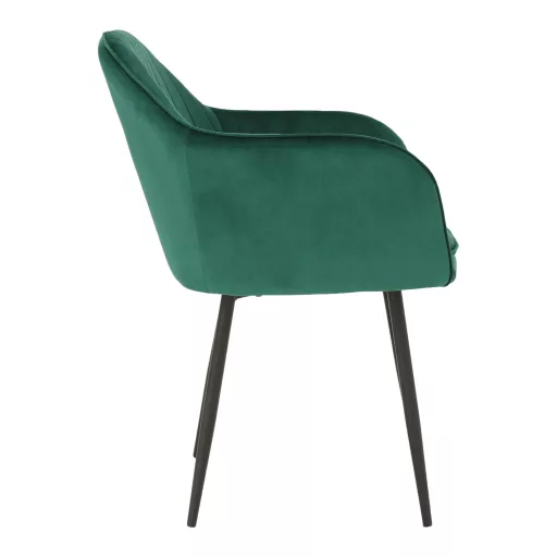 Dizájnos fotel, smaragd Velvet anyag, ZIRKON