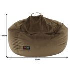 Babzsák, szürkésbarna TAUPE szövet, TRIKALO