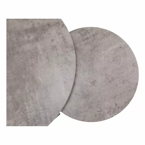 Két dohányzóasztal készlet, beton/fekete, IKLIN