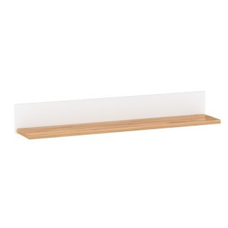 Polc, fehér alba/tölgy craft arany, LANZETTE D