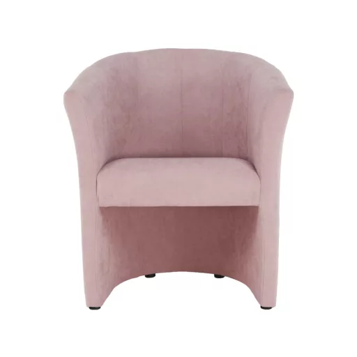 Klub fotel puffal, rózsaszín, ROSE
