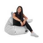 Babzsák, fehér/szürke, LAPIN