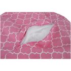 Babzsák, rózsaszínes-fehér minta, GOMBY