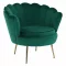 Fotel Art-deco stílusban, smaragd Velvet anyag/gold króm-arany, NOBLIN