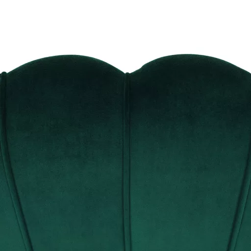Pad Art-deco stílusban, smaragd Velvet anyag/gold króm-arany, NOBLIN