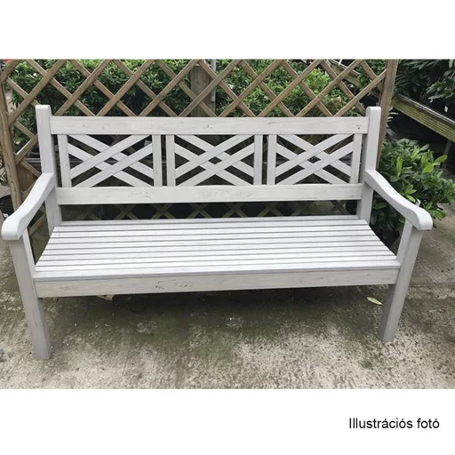 Fából készült kerti pad, szürke, 150 cm, FABLA