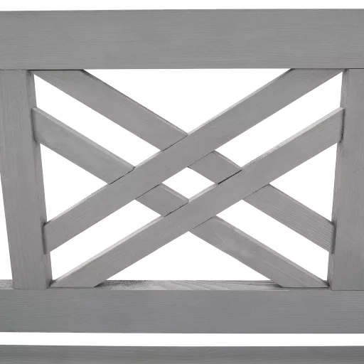 Fából készült kerti pad, szürke, 150 cm, FABLA