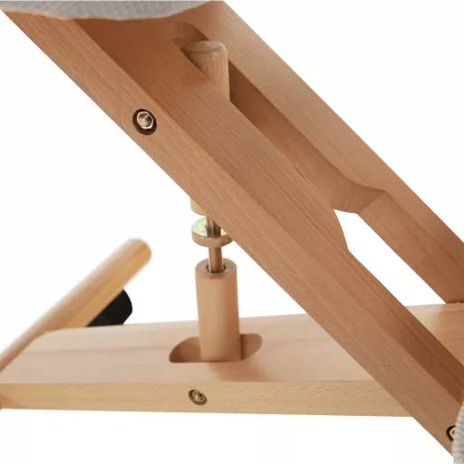 Ergonomikus térdelőszék, szürkésbarna Taupe/bükkfa, FLONET