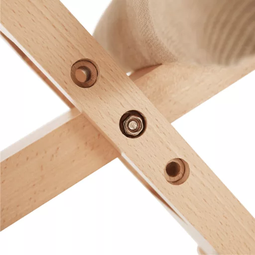 Ergonomikus térdelőszék, krémszínű/bükkfa, GROCO
