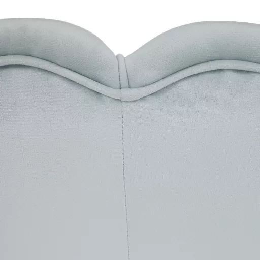 Pad Art-deco stílusban, szürke-kék Velvet anyag/gold chróm-arany, NOBLIN