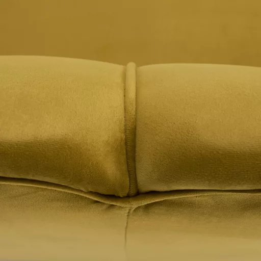 Pad Art-deco stílusban, mustár színűVelvet anyag/gold chróm-arany, NOBLIN