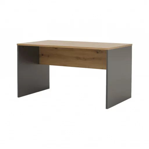 Íróasztal, grafit/tölgyfa artisan, RIOMA NEW TYP 11