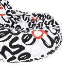 Babzsák, fehér/fekete/szürke/piros minta, ELION