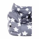 Babzsák, szürke/fehér, csillag minta, LURKO